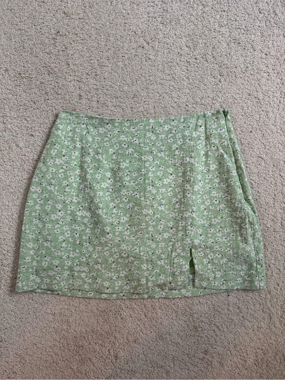 Mango - Green Floral Mini Skirt